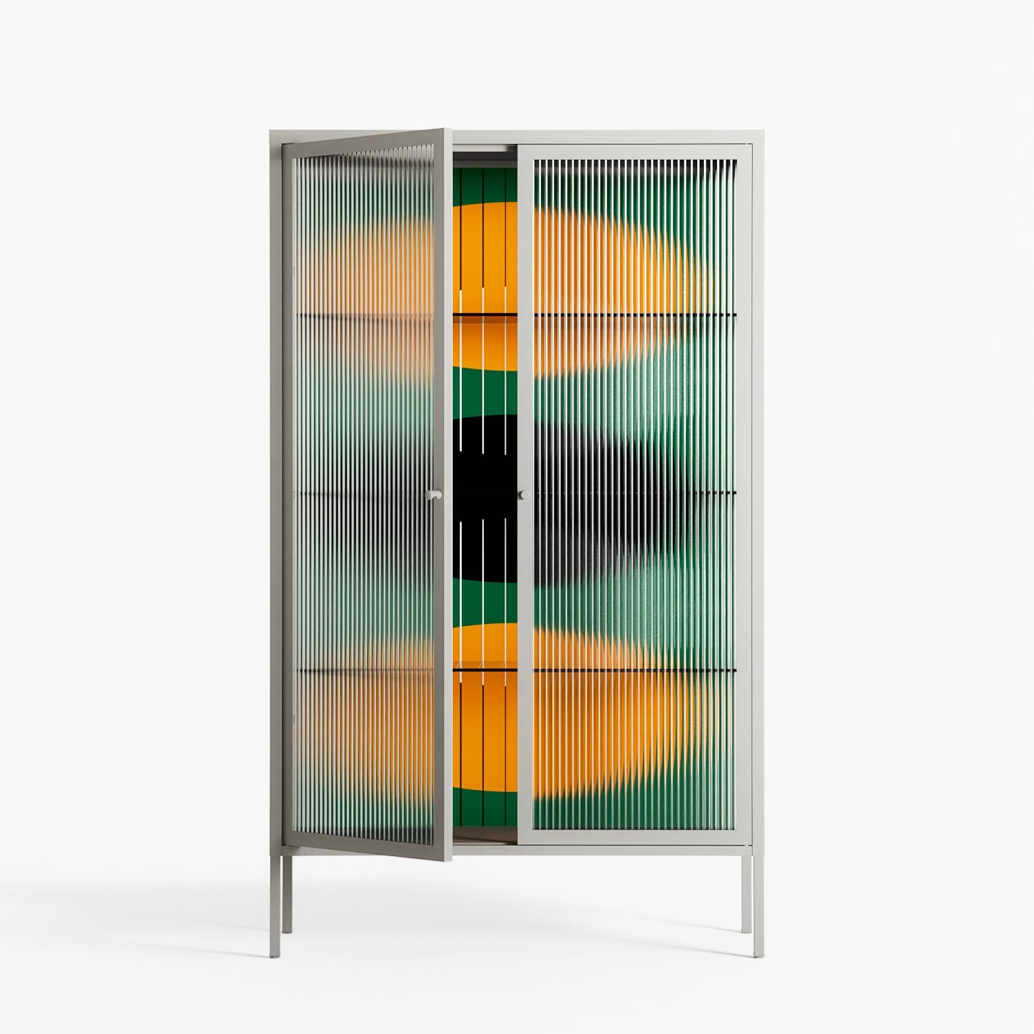 Soul Split - Cabinet - Oluwasheyi Adebayo - Chalk - Reeded glass