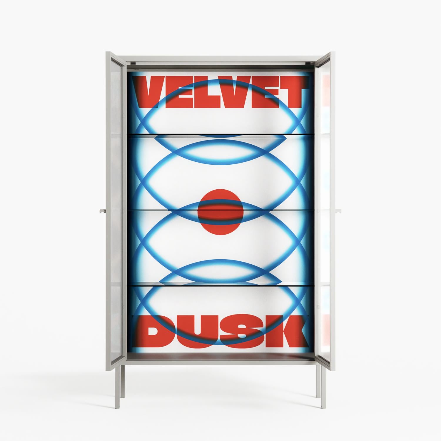 Velvet Dusk - Cabinet - Oluwasheyi Adebayo - Chalk - Reeded glass
