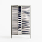 Wave Lens - Cabinet - Oluwasheyi Adebayo - Chalk - Reeded glass