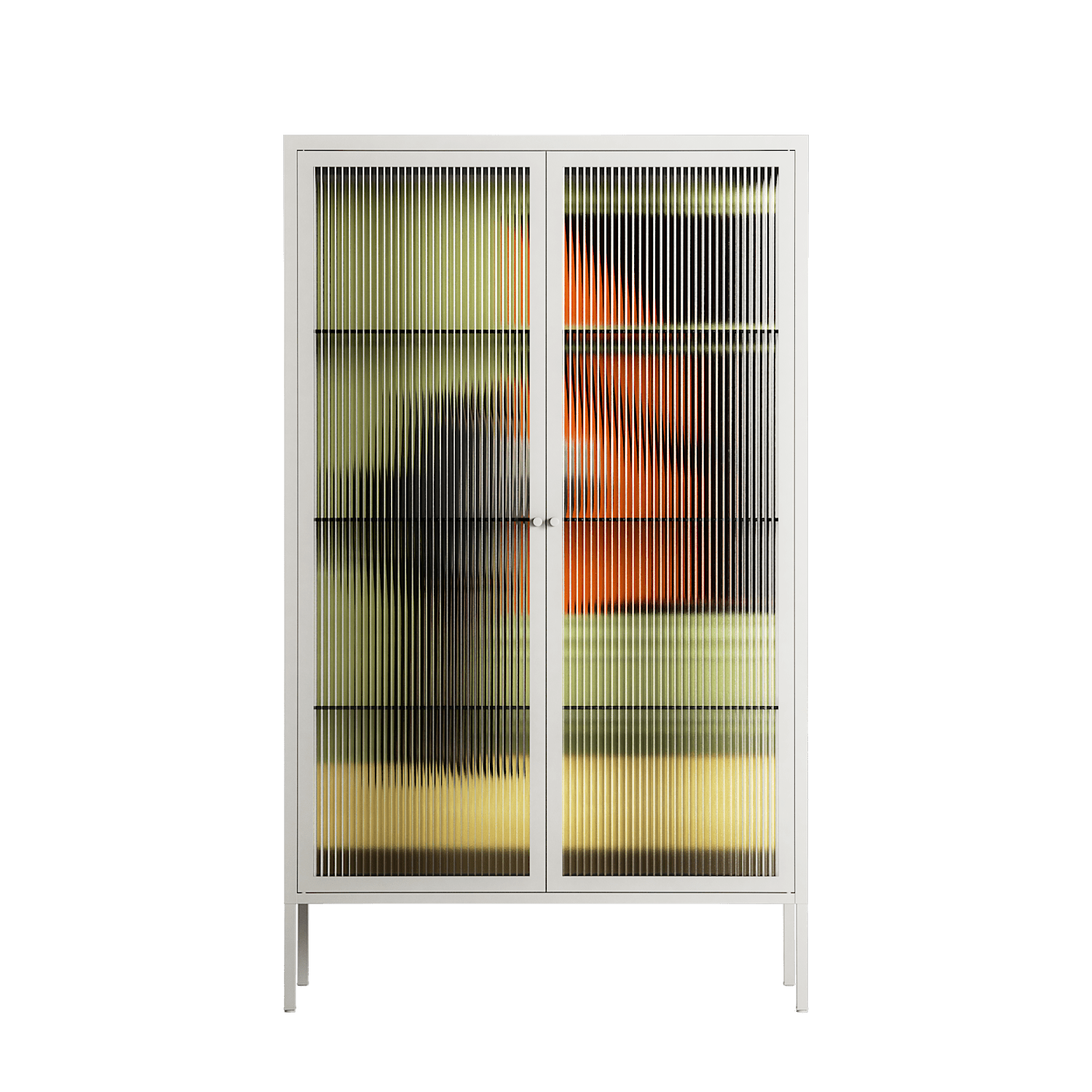 Anonymous Reader - Cabinet - Kristin Eriksson - Chalk - Reeded glass