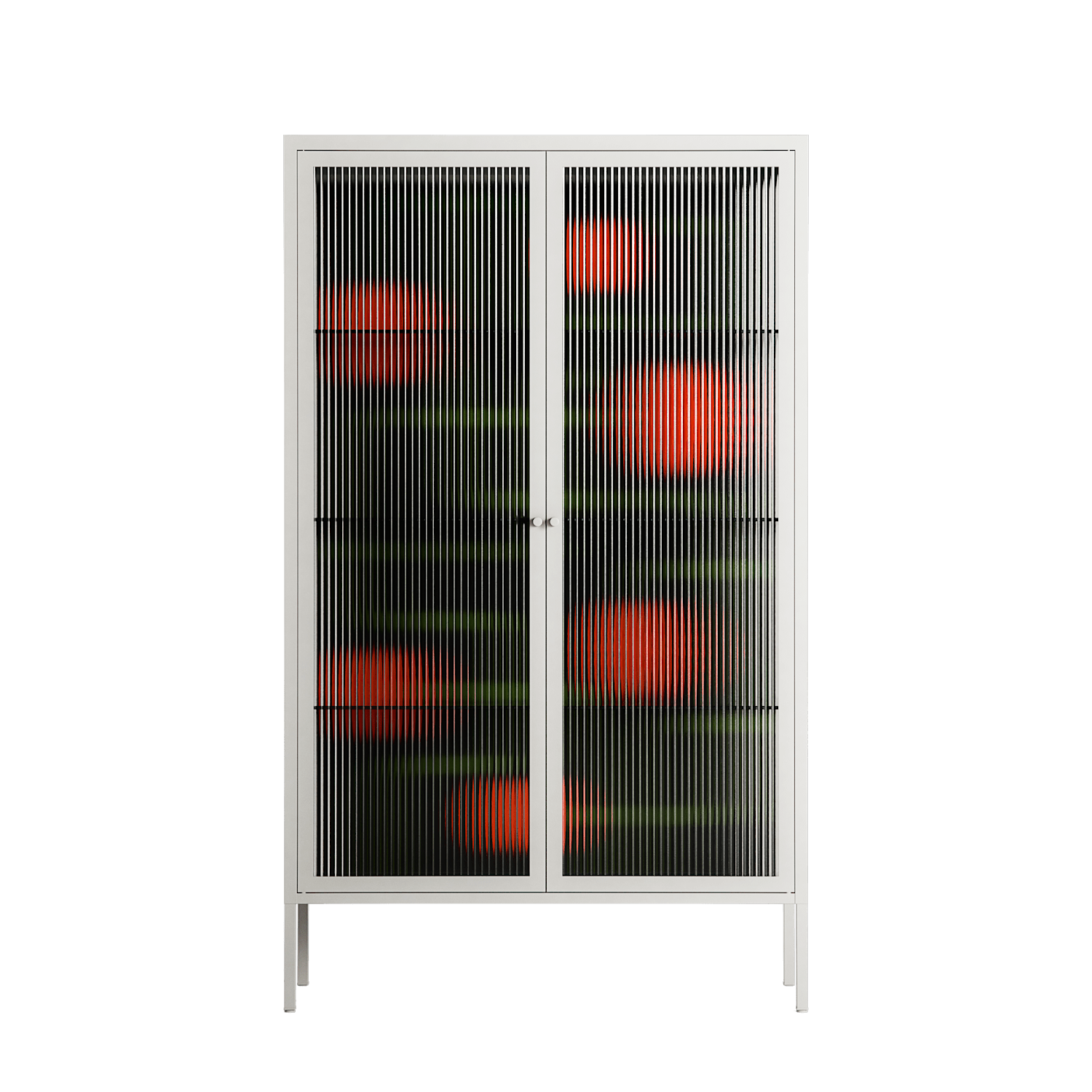 Floral Pipes - Cabinet - Kristin Eriksson - Chalk - Reeded glass