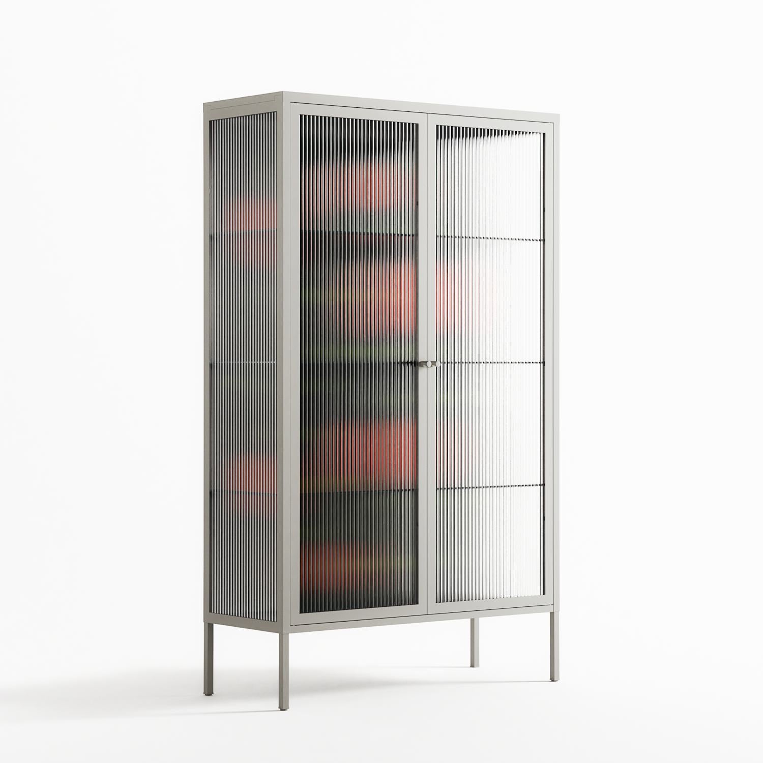 Floral Pipes - Cabinet - Kristin Eriksson - Chalk - Reeded glass