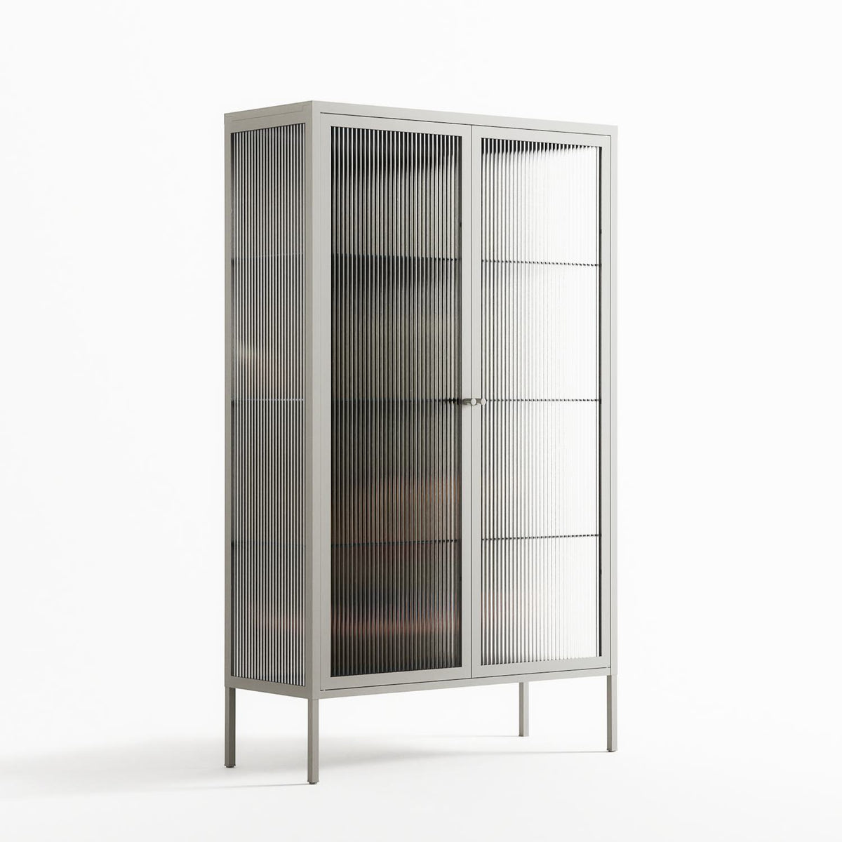 Friday Night Rituals - Cabinet - Kristin Eriksson - Chalk - Reeded glass
