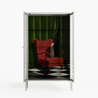 The Man Behind The Curtain - Cabinet - Kristin Eriksson - Chalk - Reeded glass