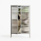 As The Rain Falls - Cabinet - Sophie Goudman-Peachey - Chalk - Reeded glass