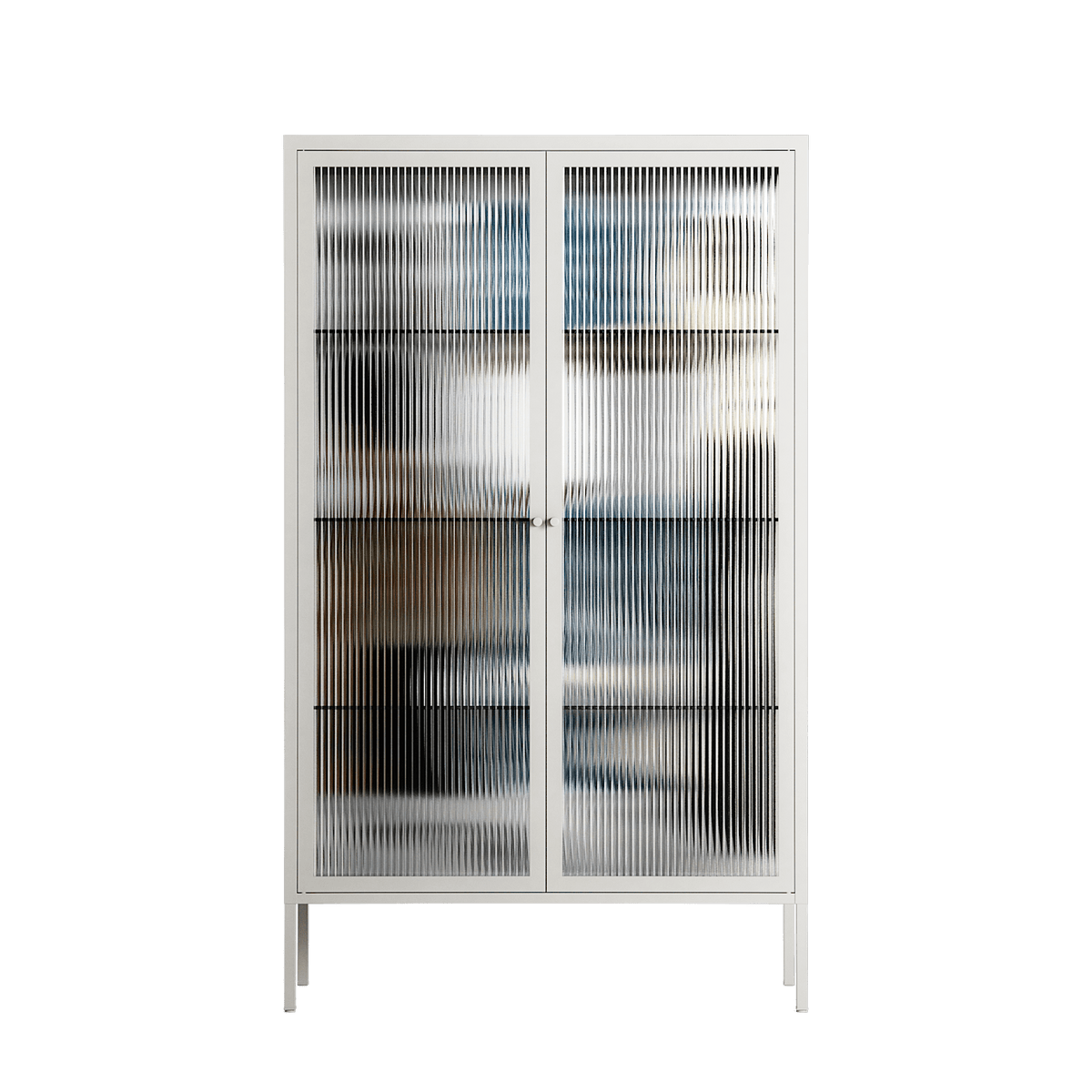 Balance - Cabinet - Sophie Goudman-Peachey - Chalk - Reeded glass