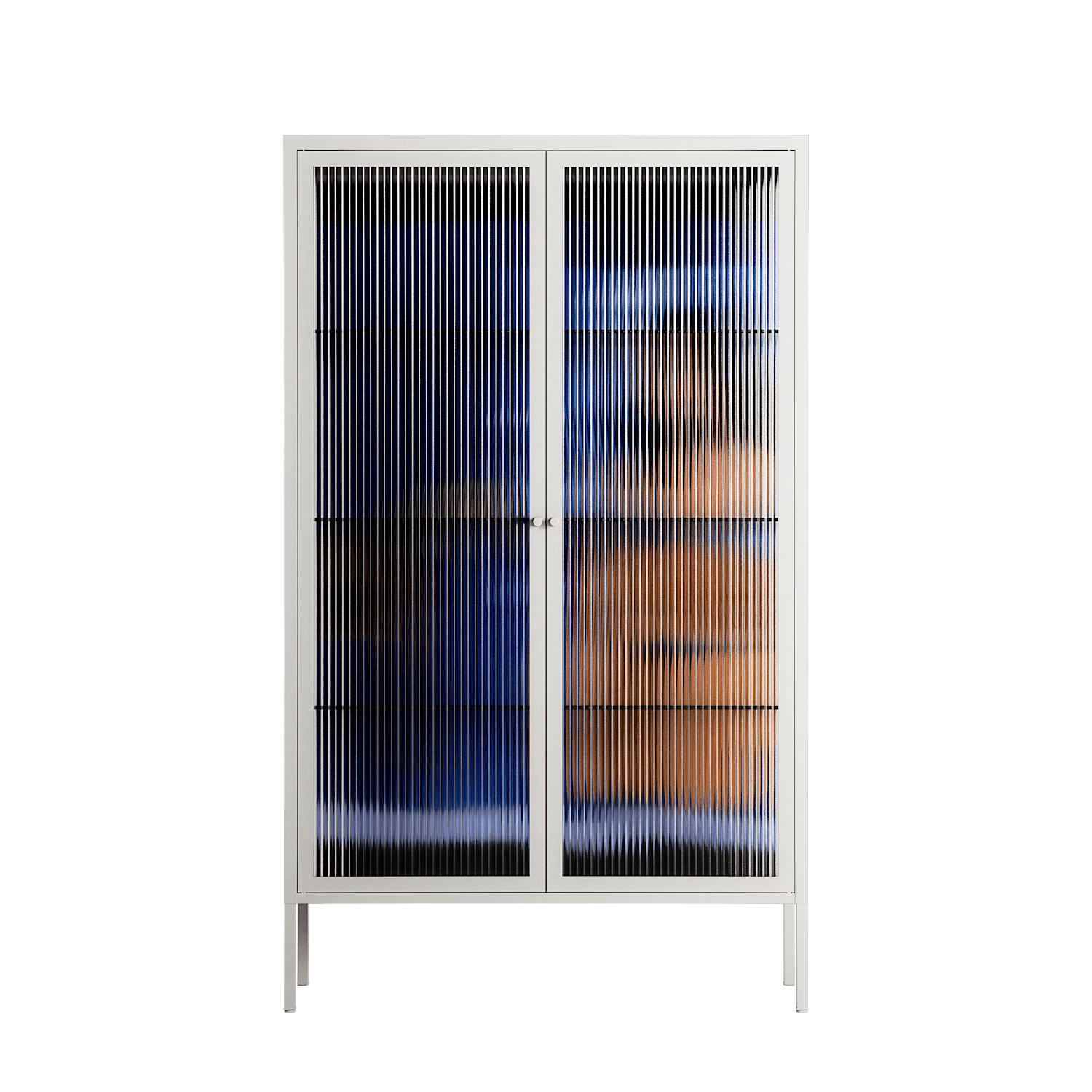 Blue Velvet - Cabinet - Sophie Goudman-Peachey - Chalk - Reeded glass