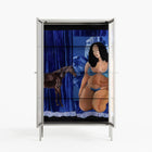 Blue Velvet - Cabinet - Sophie Goudman-Peachey - Chalk - Reeded glass