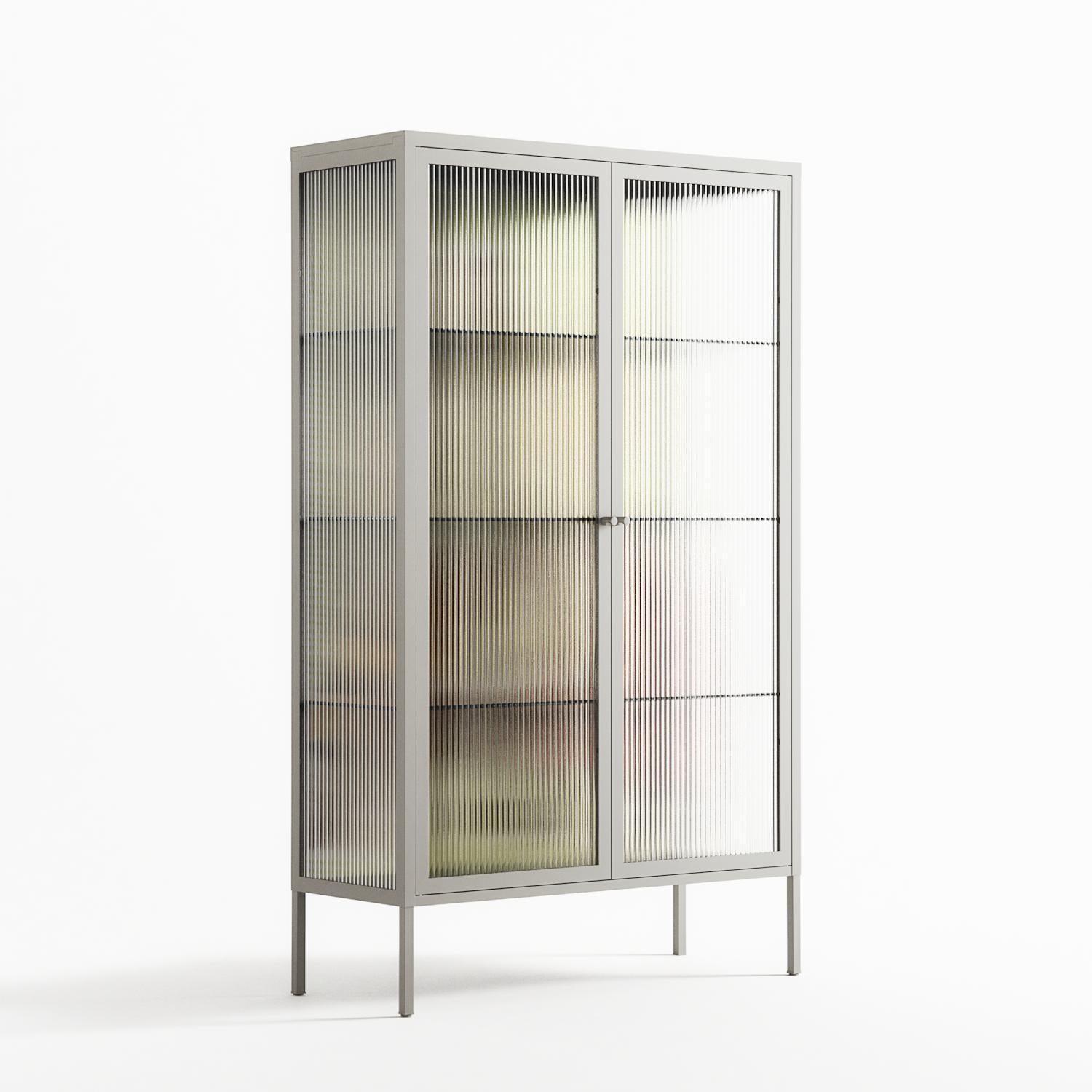 Can You Face It - Cabinet - Sophie Goudman-Peachey - Chalk - Reeded glass