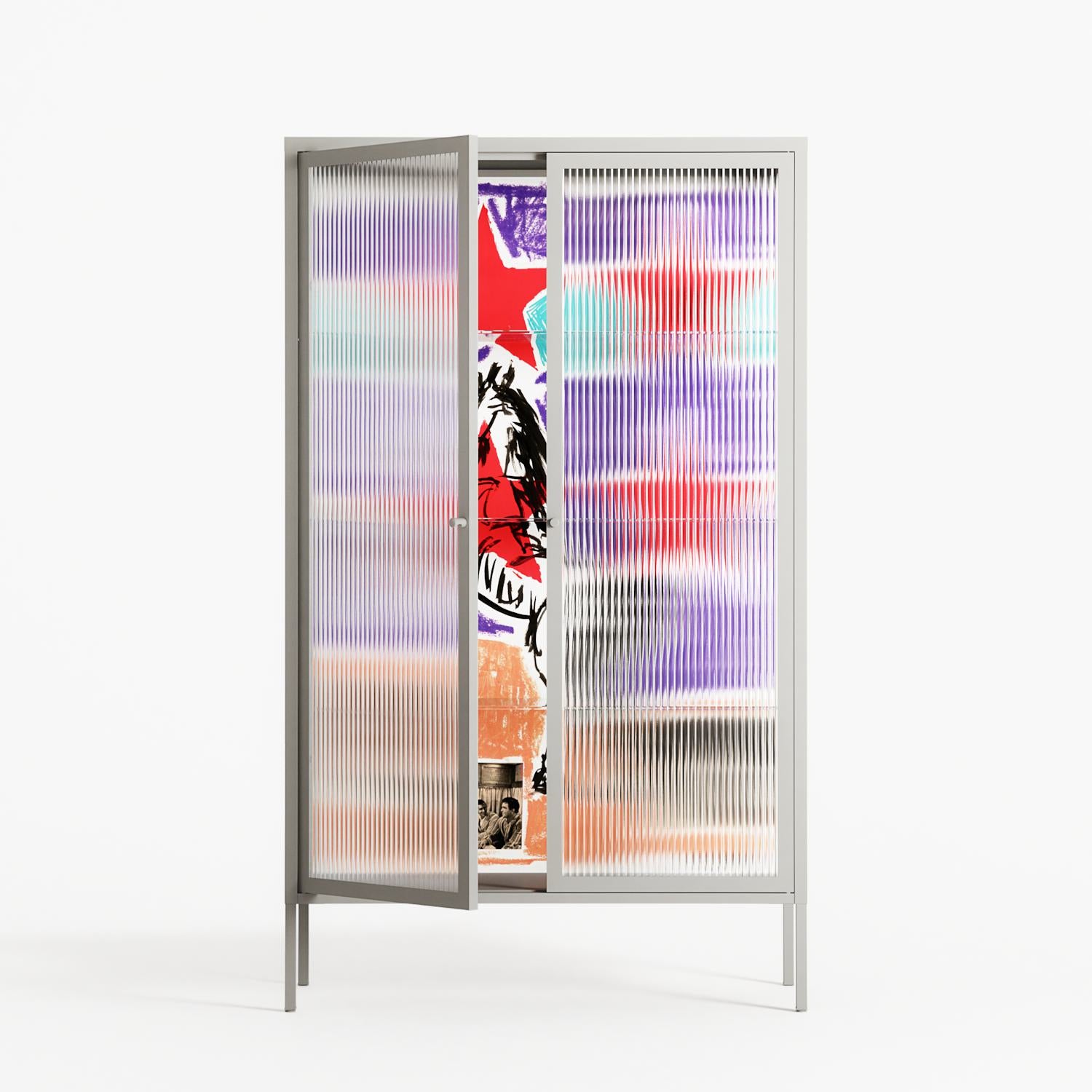 Scenes From - Cabinet - Caitlin Flood-Molyneux - Chalk - Reeded glass