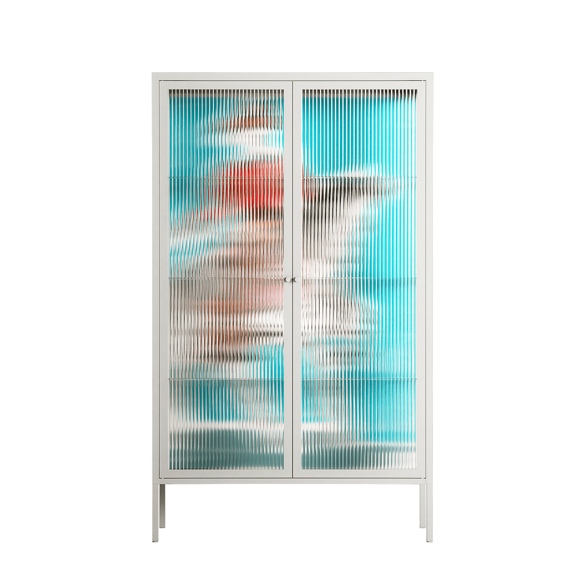 Rush - Cabinet - Caitlin Flood-Molyneux - Chalk - Reeded glass