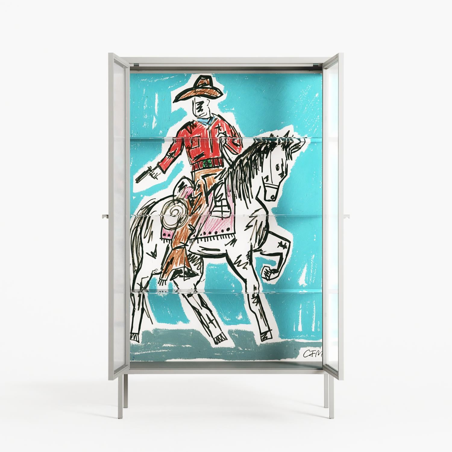 Rush - Cabinet - Caitlin Flood-Molyneux - Chalk - Reeded glass