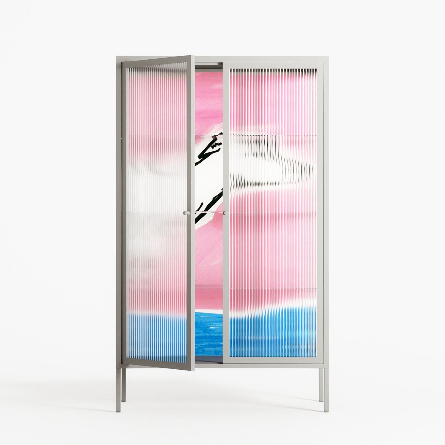 Fleeing - Cabinet - Caitlin Flood-Molyneux - Chalk - Reeded glass