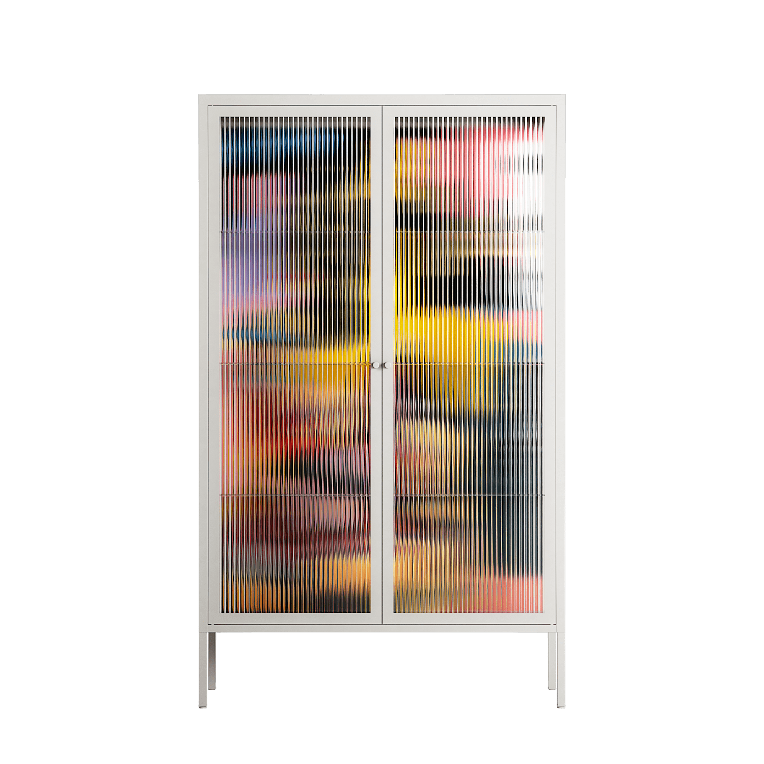 Deadlock - Cabinet - Caitlin Flood-Molyneux - Chalk - Reeded glass