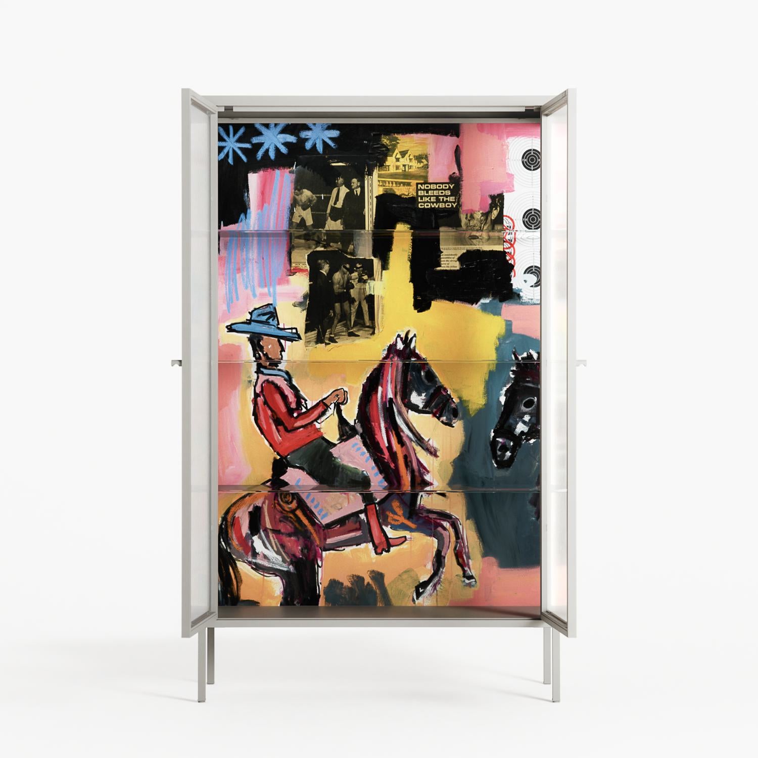 Deadlock - Cabinet - Caitlin Flood-Molyneux - Chalk - Reeded glass