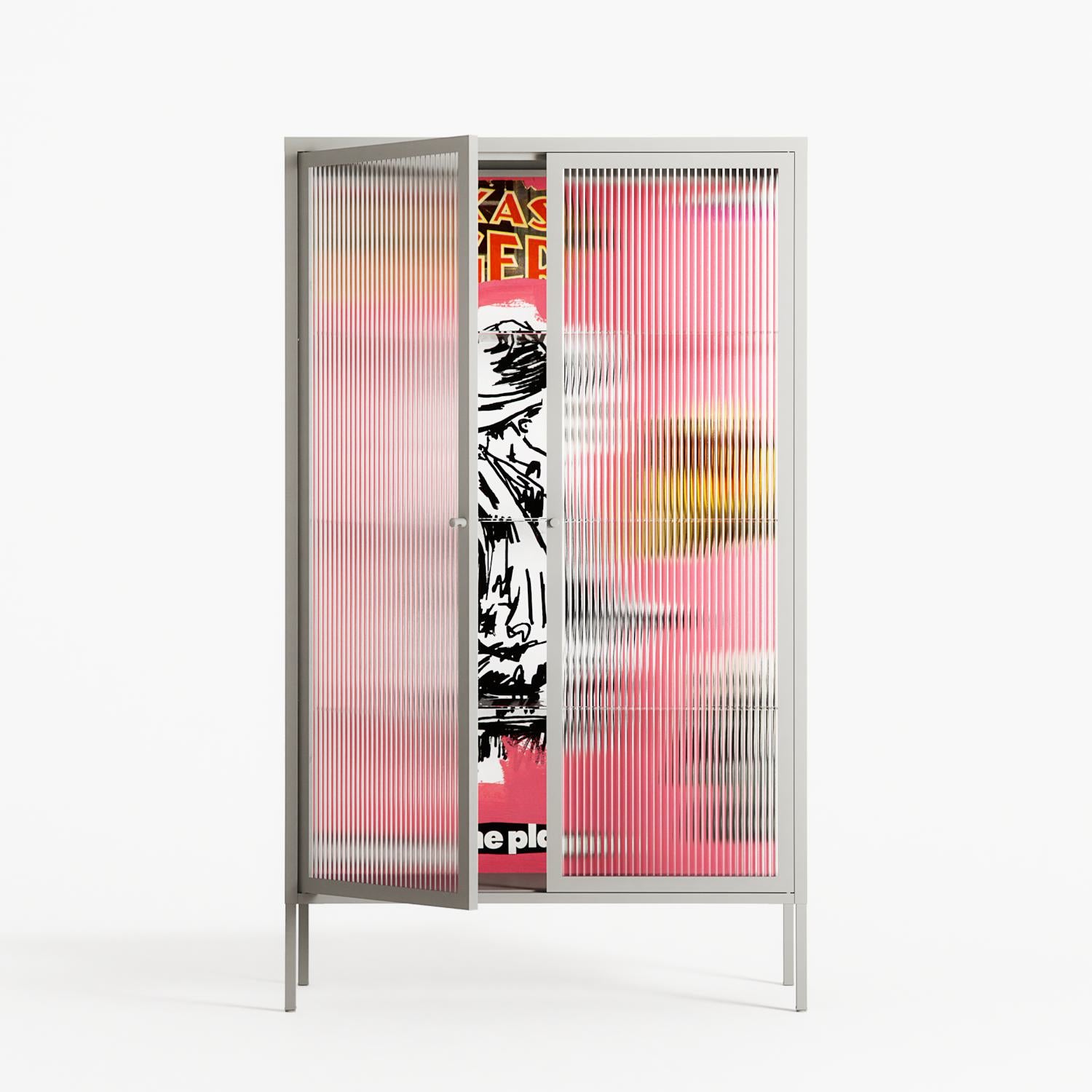 Change - Cabinet - Caitlin Flood-Molyneux - Chalk - Reeded glass