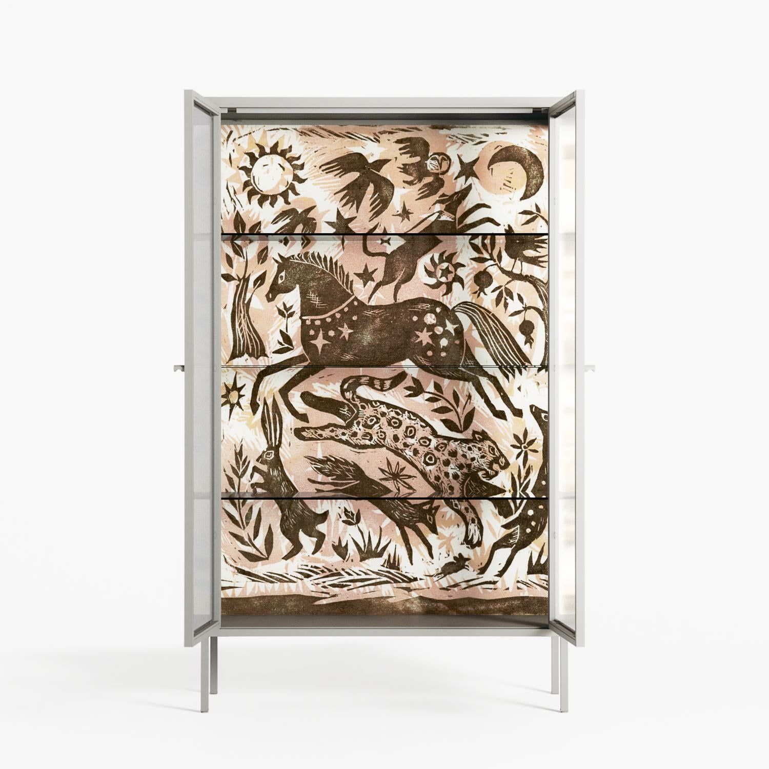 Delight Pink - Cabinet - Diana Catchpole - Chalk - Reeded glass