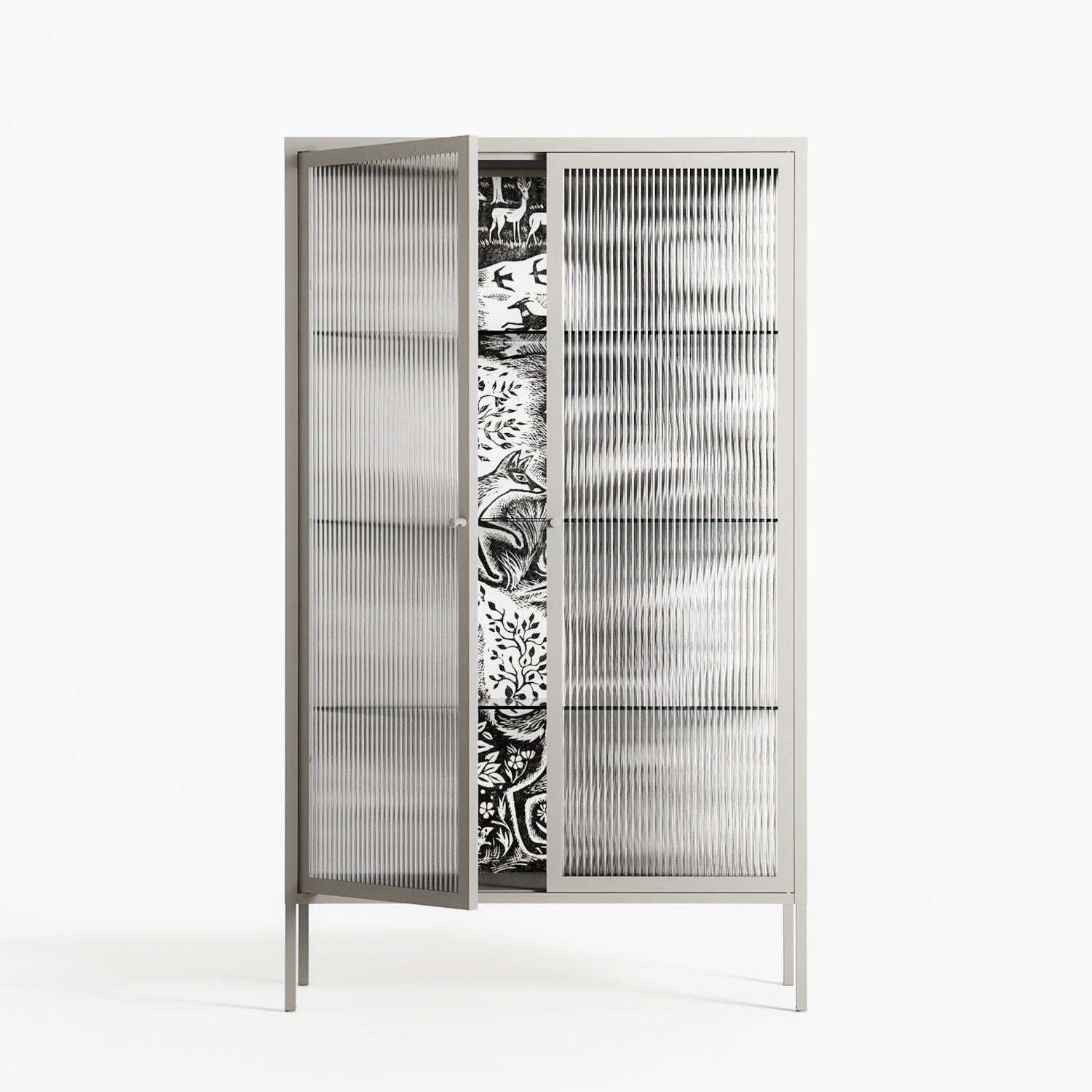 Flight Of Fancy - Cabinet - Diana Catchpole - Chalk - Reeded glass