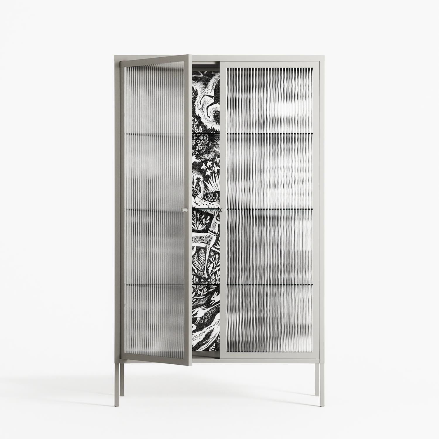 Flight Of Fancy 3 - Cabinet - Diana Catchpole - Chalk - Reeded glass