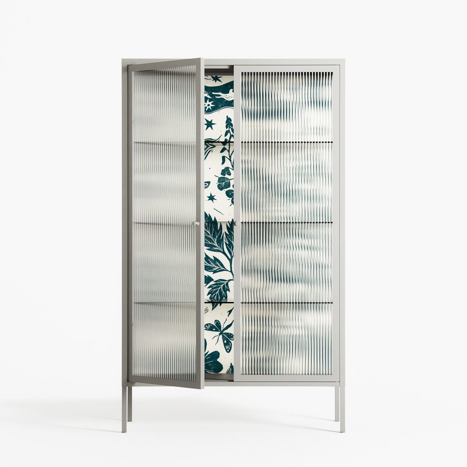 Ode to Summer 3 - Cabinet - Diana Catchpole - Chalk - Reeded glass
