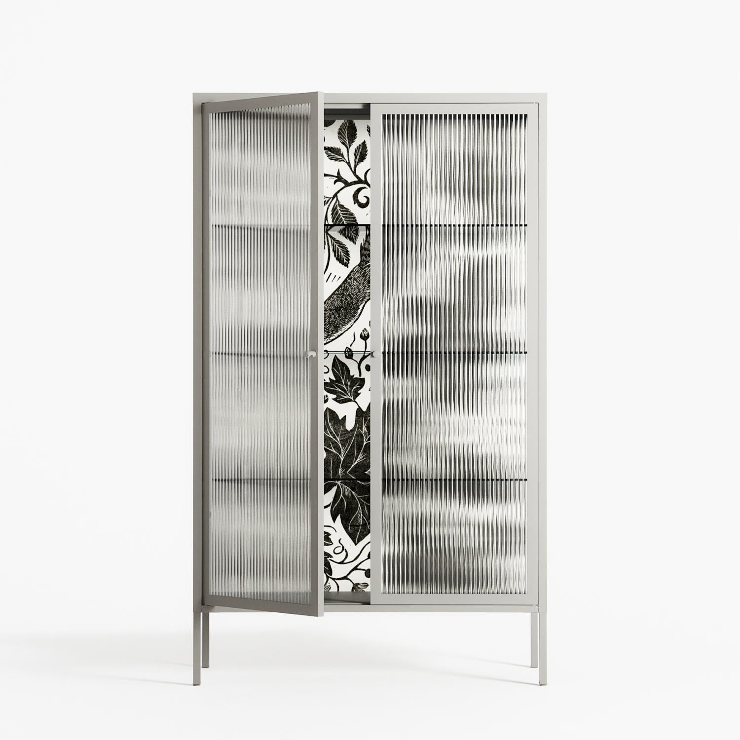 Ode to Summer 4 - Cabinet - Diana Catchpole - Chalk - Reeded glass