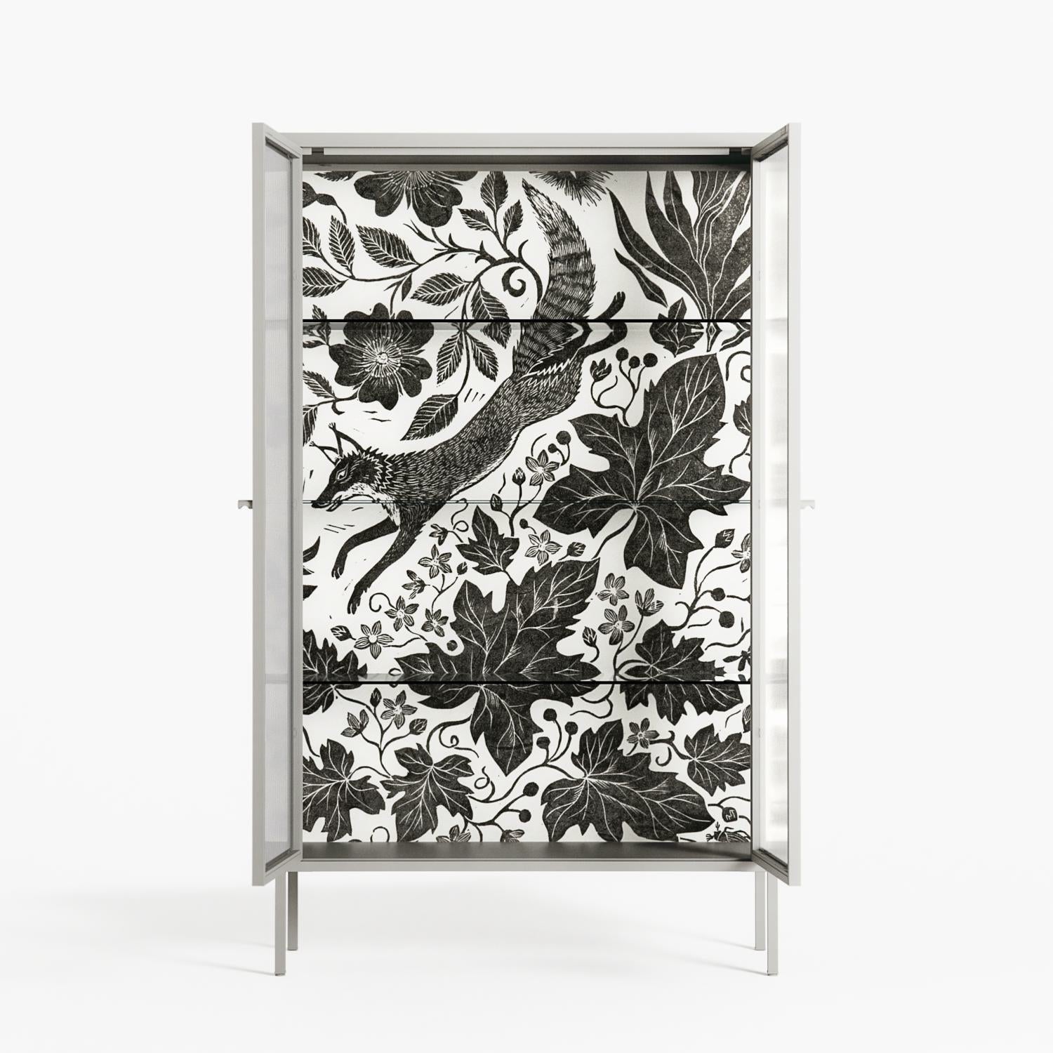 Ode to Summer 4 - Cabinet - Diana Catchpole - Chalk - Reeded glass