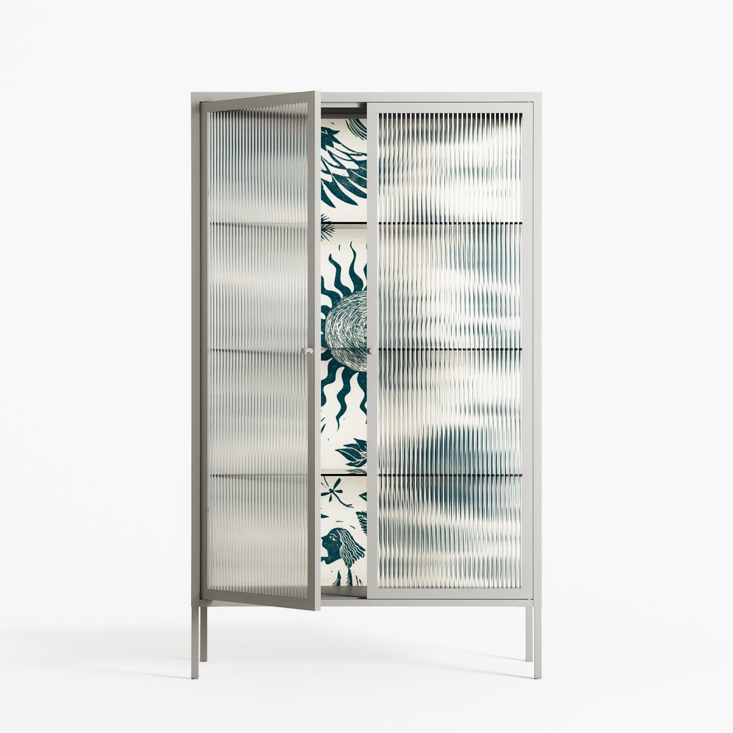 Ode to Summer 6 - Cabinet - Diana Catchpole - Chalk - Reeded glass