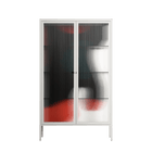 Plume - Cabinet - Rikki Hewitt - Chalk - Reeded glass