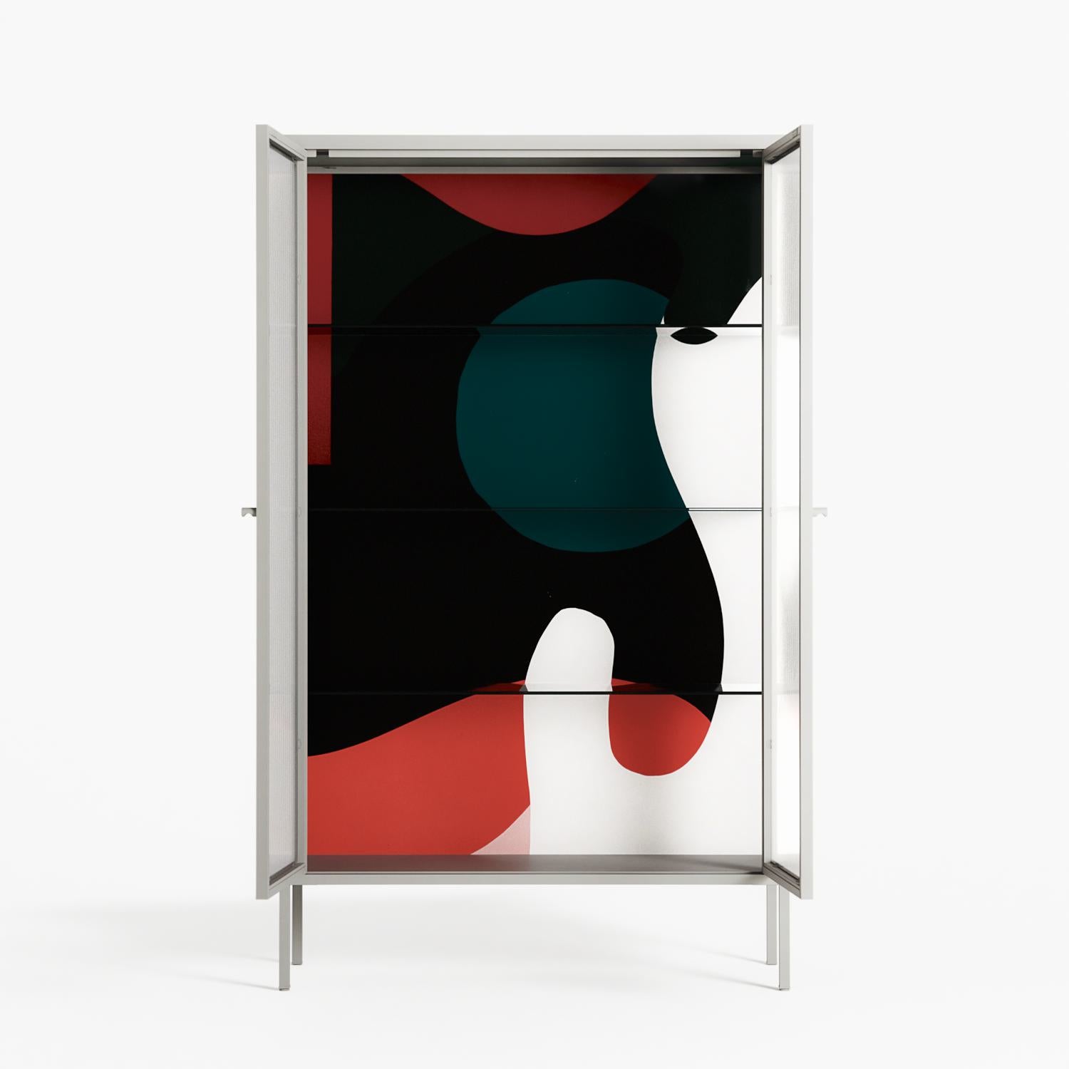 Plume - Cabinet - Rikki Hewitt - Chalk - Reeded glass