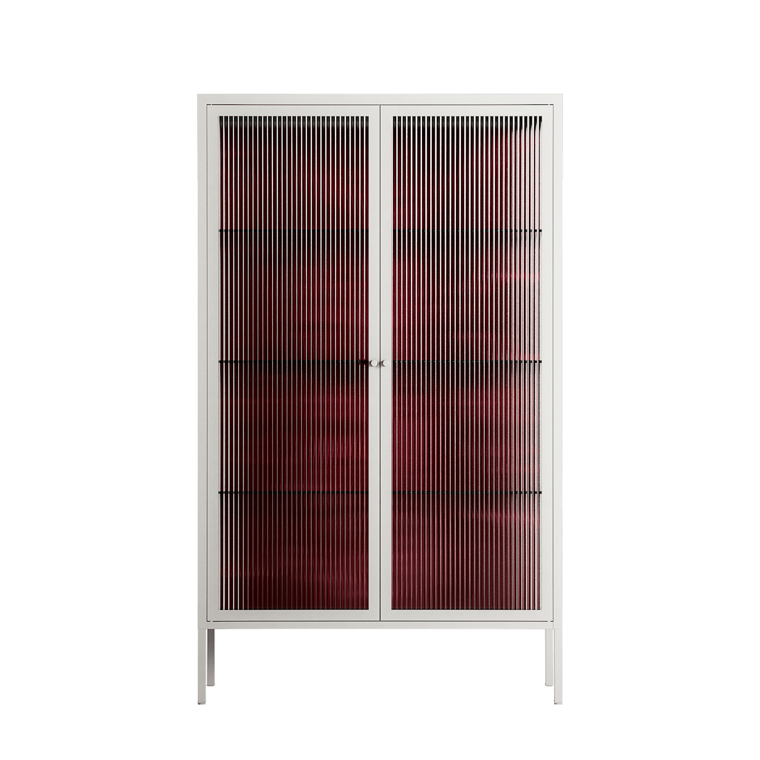 Ornaments - Cabinet - Naia Escribano - Chalk - Reeded glass
