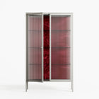 Ornaments - Cabinet - Naia Escribano - Chalk - Reeded glass