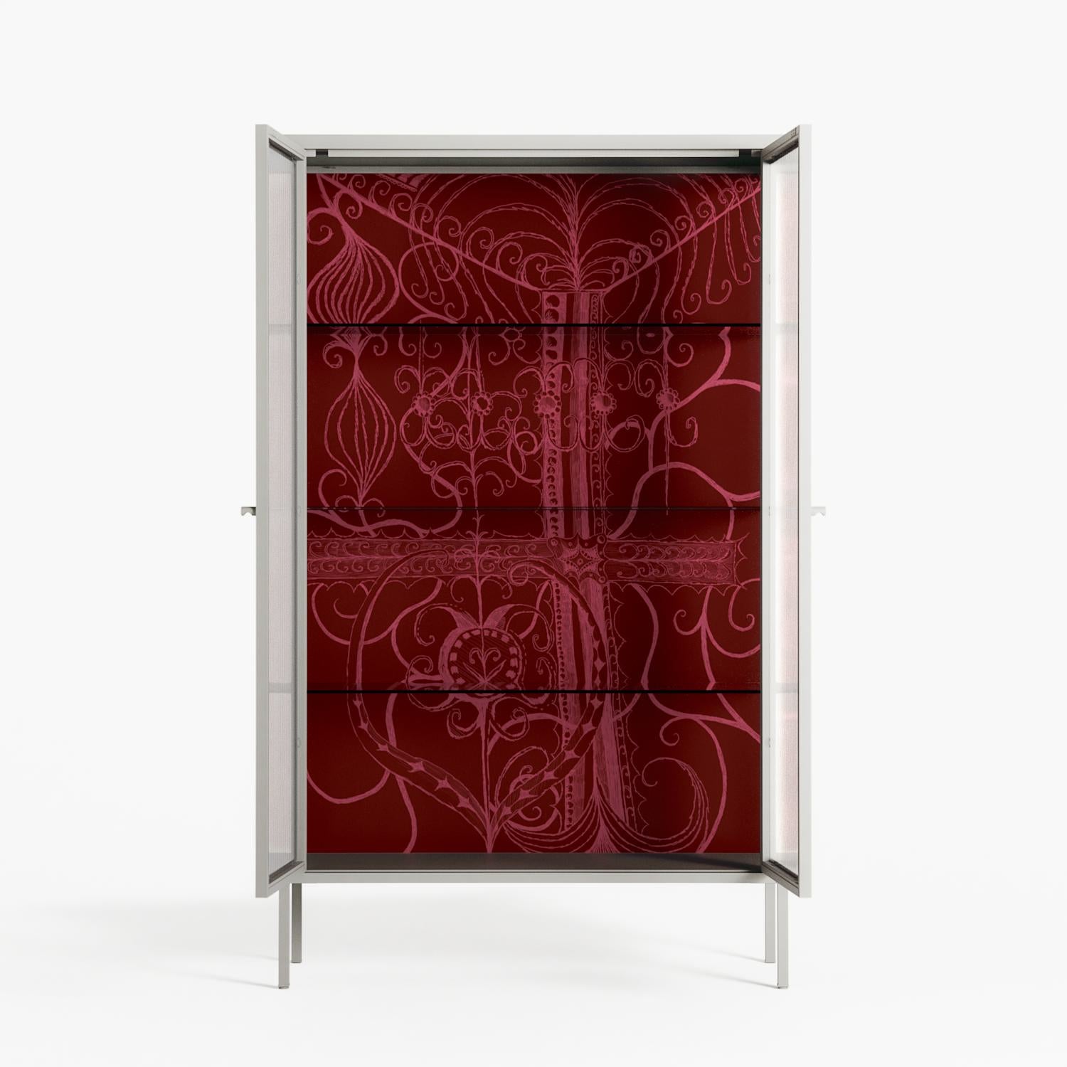 Ornaments - Cabinet - Naia Escribano - Chalk - Reeded glass