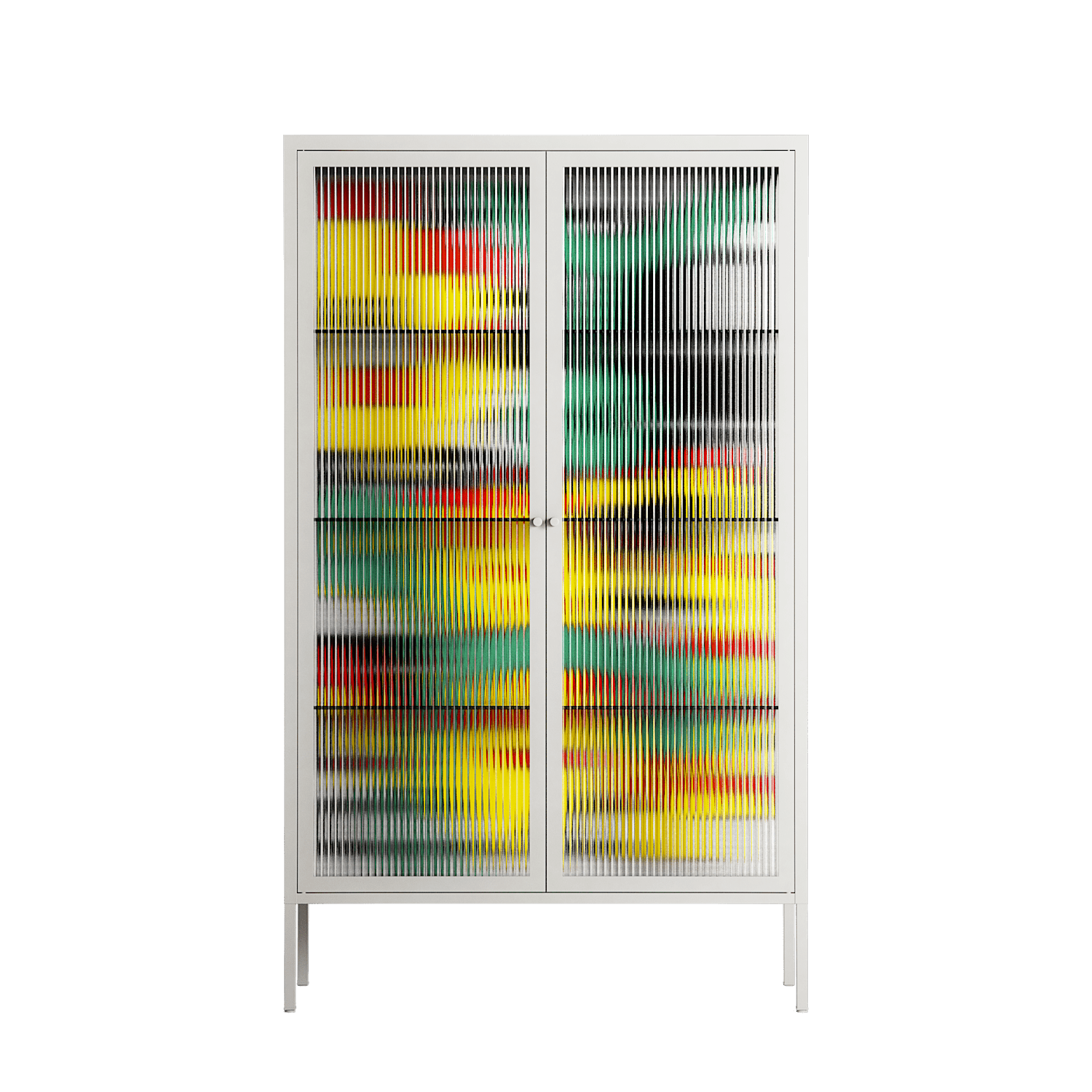 Maps - Cabinet - Naia Escribano - Chalk - Reeded glass