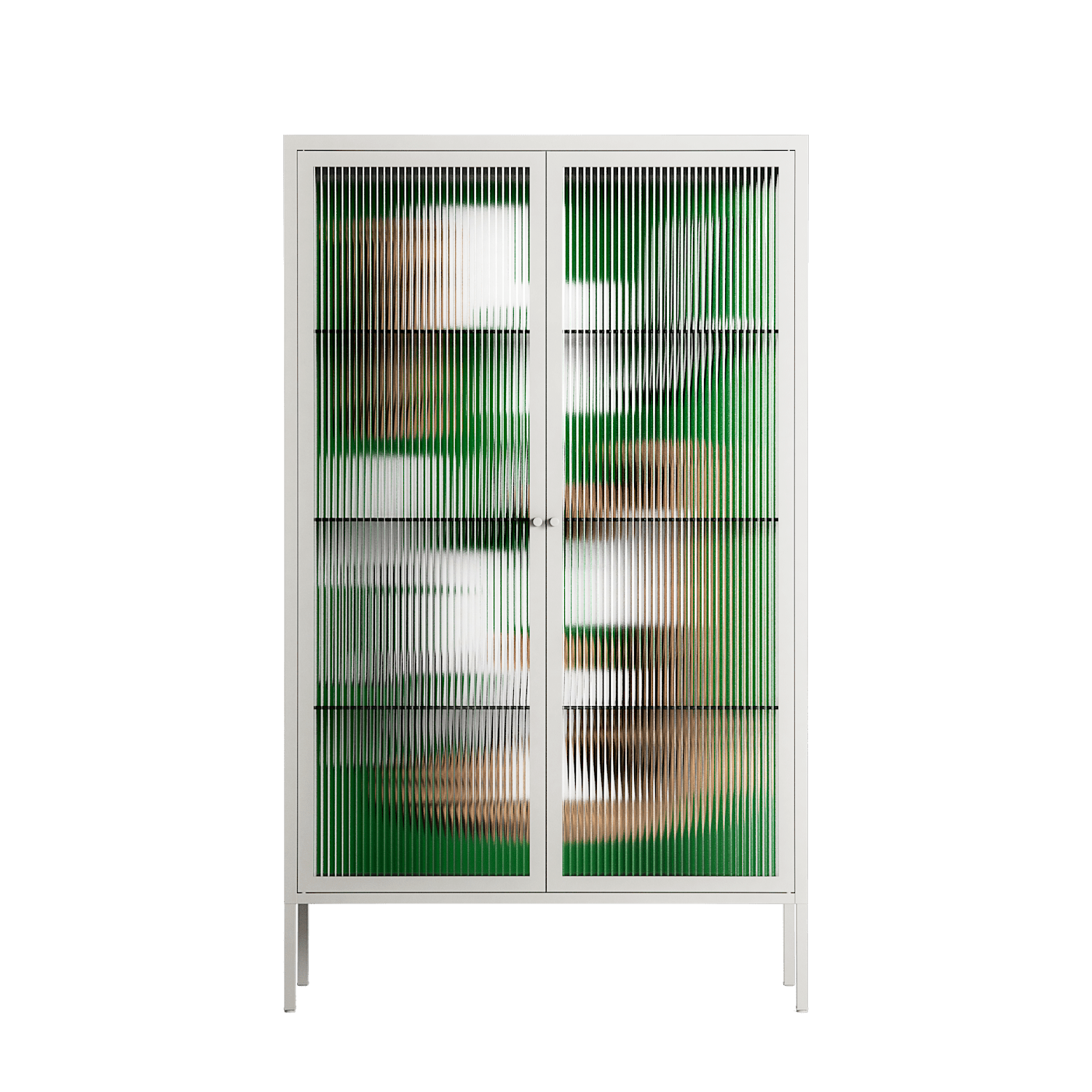 Paisaje - Cabinet - Naia Escribano - Chalk - Reeded glass