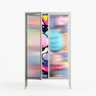 Sansone - Cabinet - Maddalena Fanfani - Chalk - Reeded glass