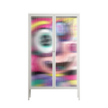 HappyFe - Cabinet - Maddalena Fanfani - Chalk - Reeded glass