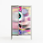 HappyFe - Cabinet - Maddalena Fanfani - Chalk - Reeded glass