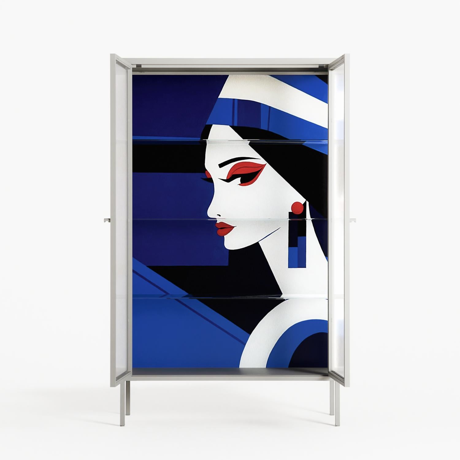 Beyond The Veil Of Consciousness - Cabinet - Mathilda Kienast - Chalk - Reeded glass