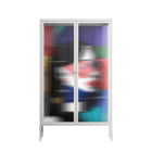 Chained To Perception - Cabinet - Mathilda Kienast - Chalk - Reeded glass