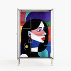 Chained To Perception - Cabinet - Mathilda Kienast - Chalk - Reeded glass