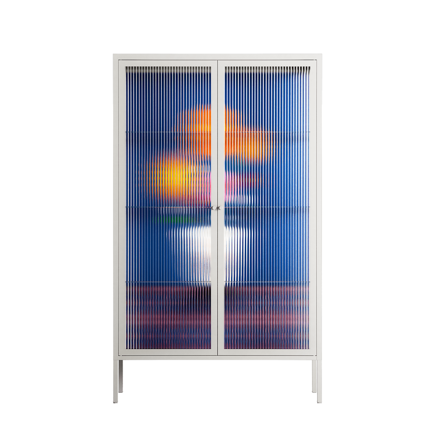 Flower Cup - Cabinet - Mo Kalache - Chalk - Reeded glass