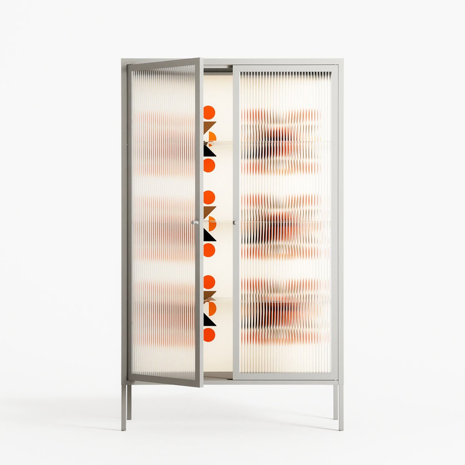 Crow Del Sol - Cabinet - Ethan Fender - Chalk - Reeded glass