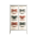 Curious Creatures - Cabinet - Ethan Fender - Chalk - Reeded glass