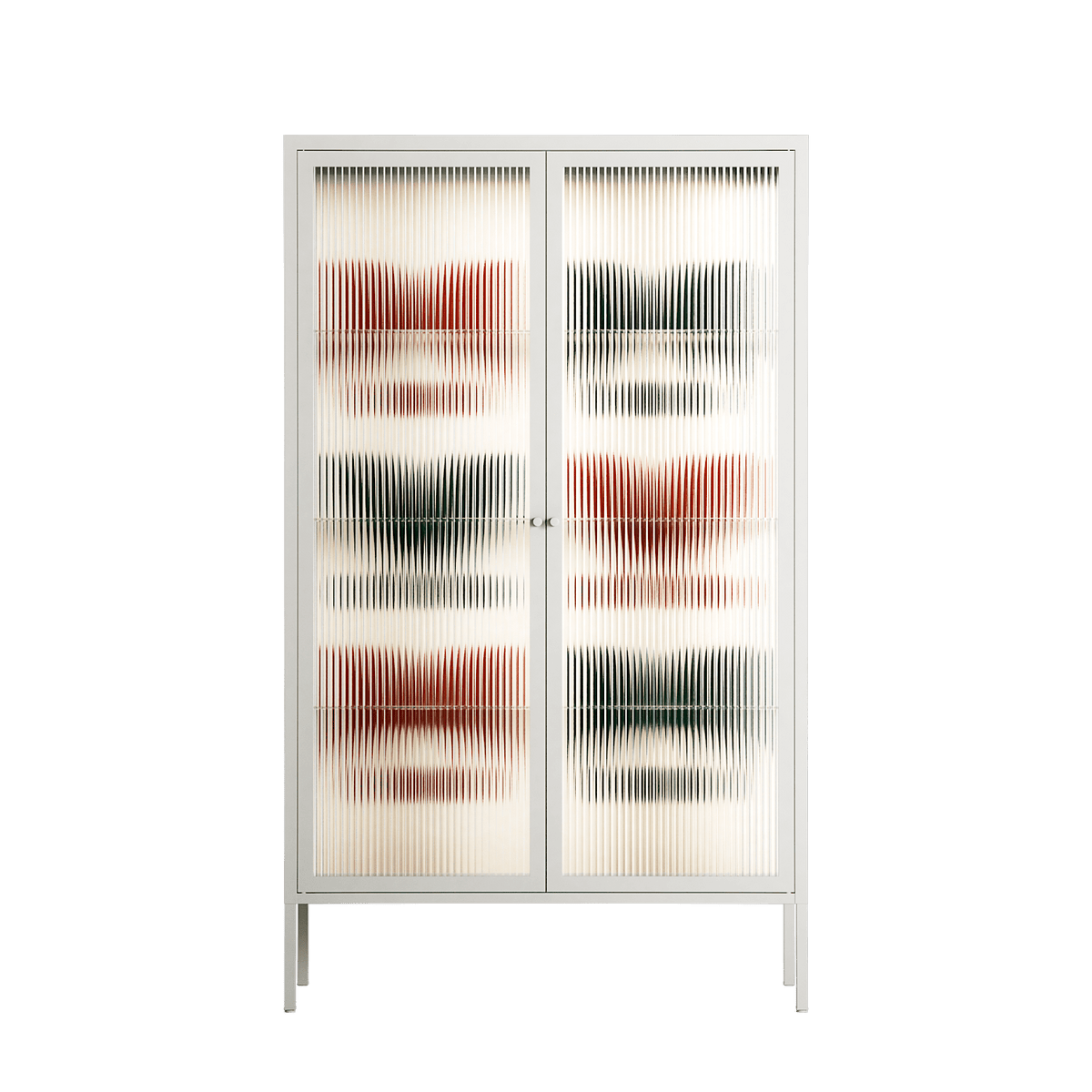 Curious Creatures - Cabinet - Ethan Fender - Chalk - Reeded glass