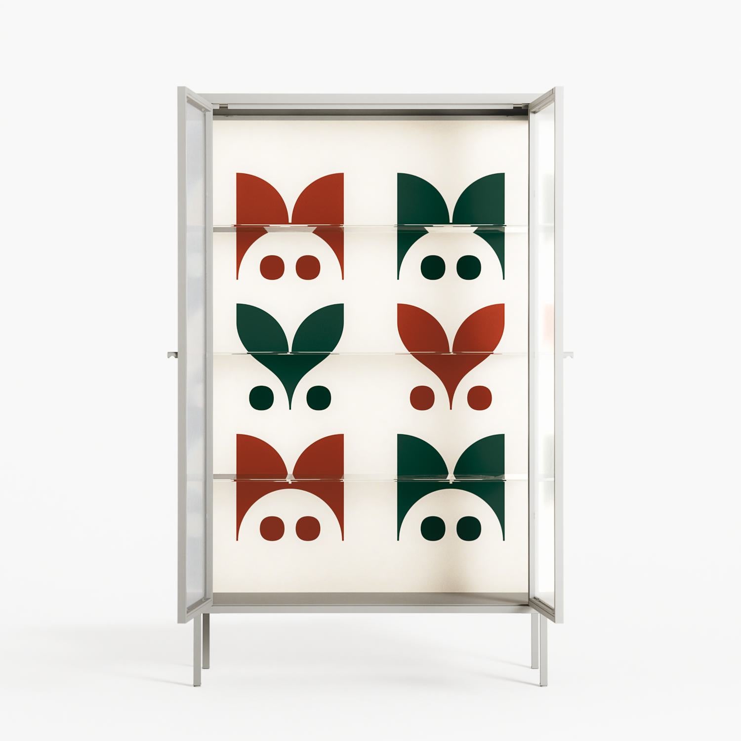Curious Creatures - Cabinet - Ethan Fender - Chalk - Reeded glass