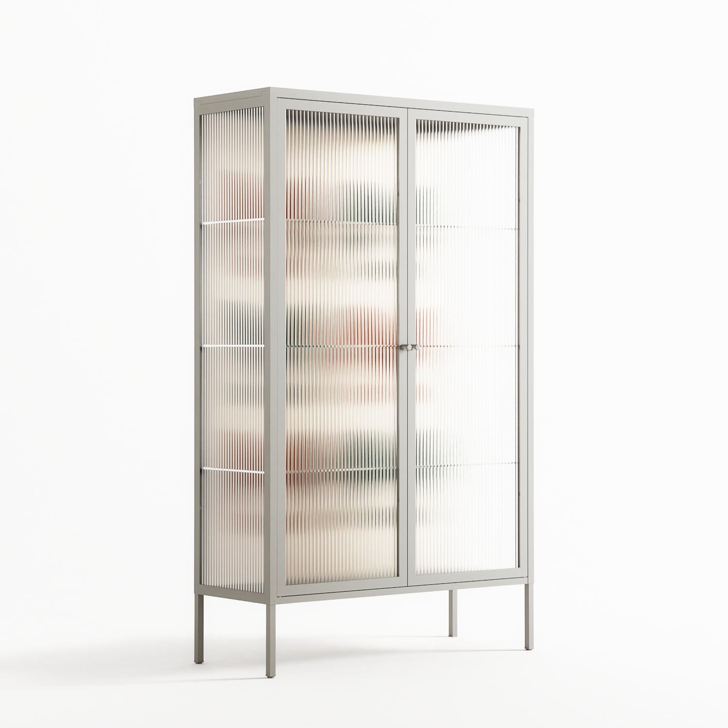 Curious Creatures - Cabinet - Ethan Fender - Chalk - Reeded glass