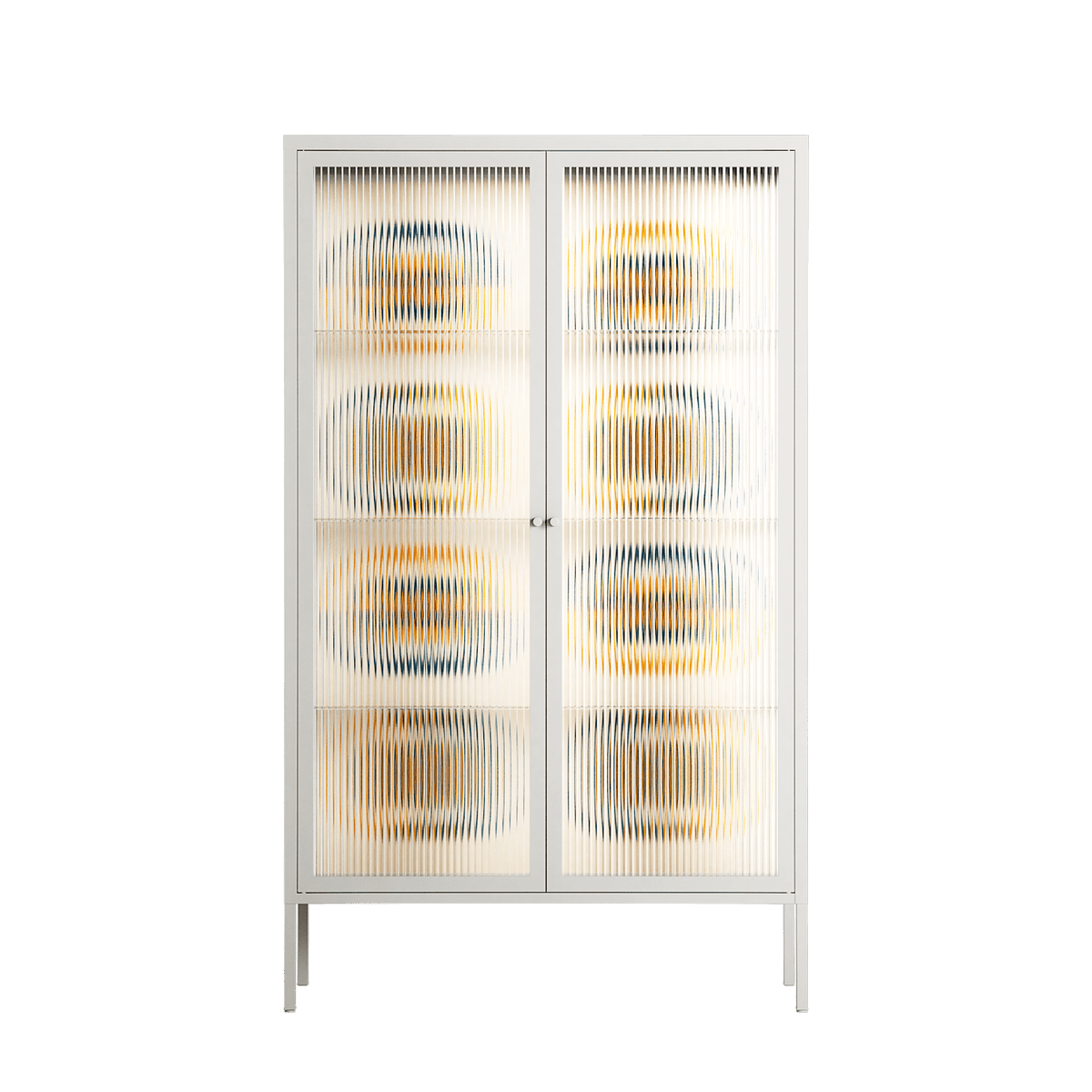 Gleam Dusk - Cabinet - Ethan Fender - Chalk - Reeded glass