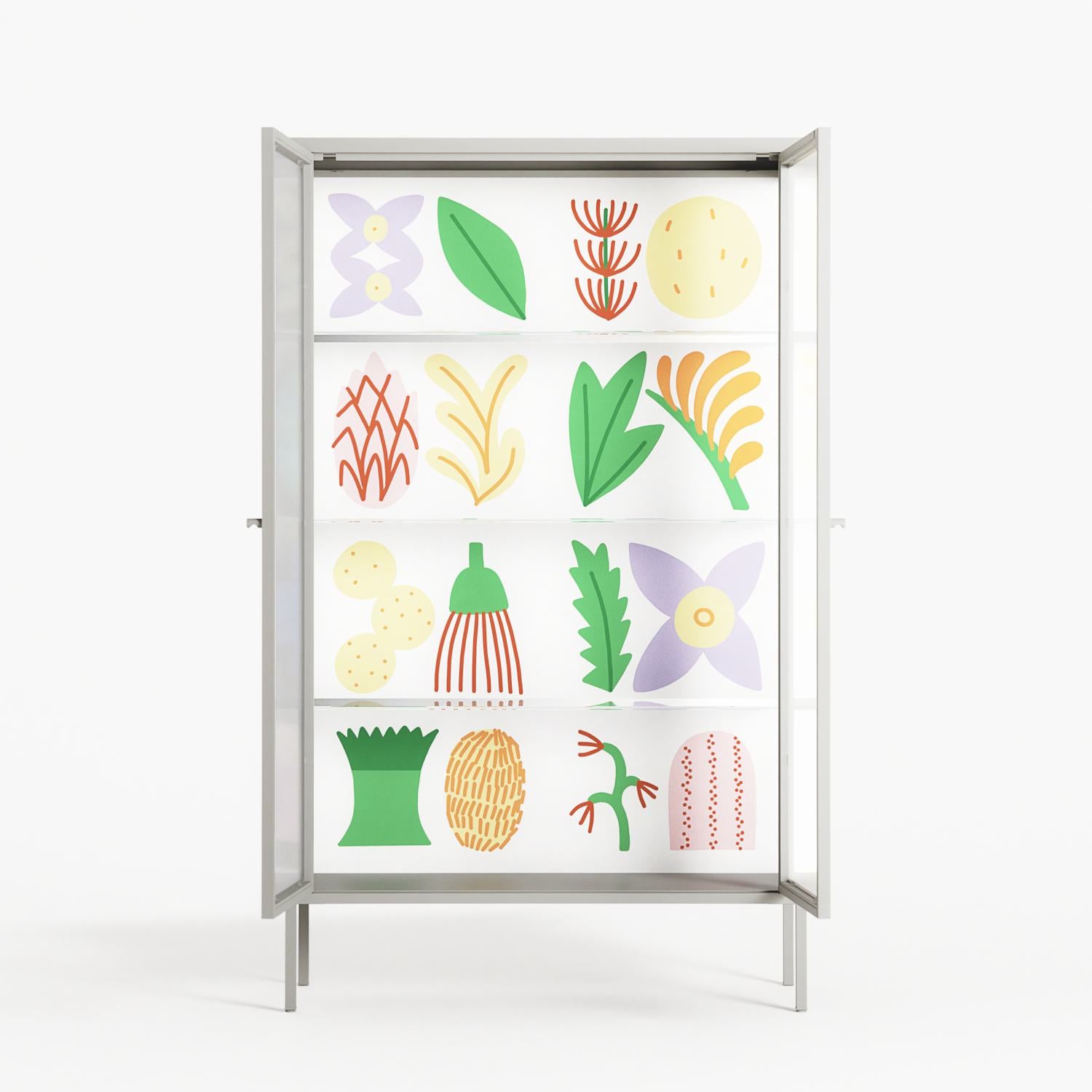 Shapes - Cabinet - Lydia Greaves - Chalk - Reeded glass