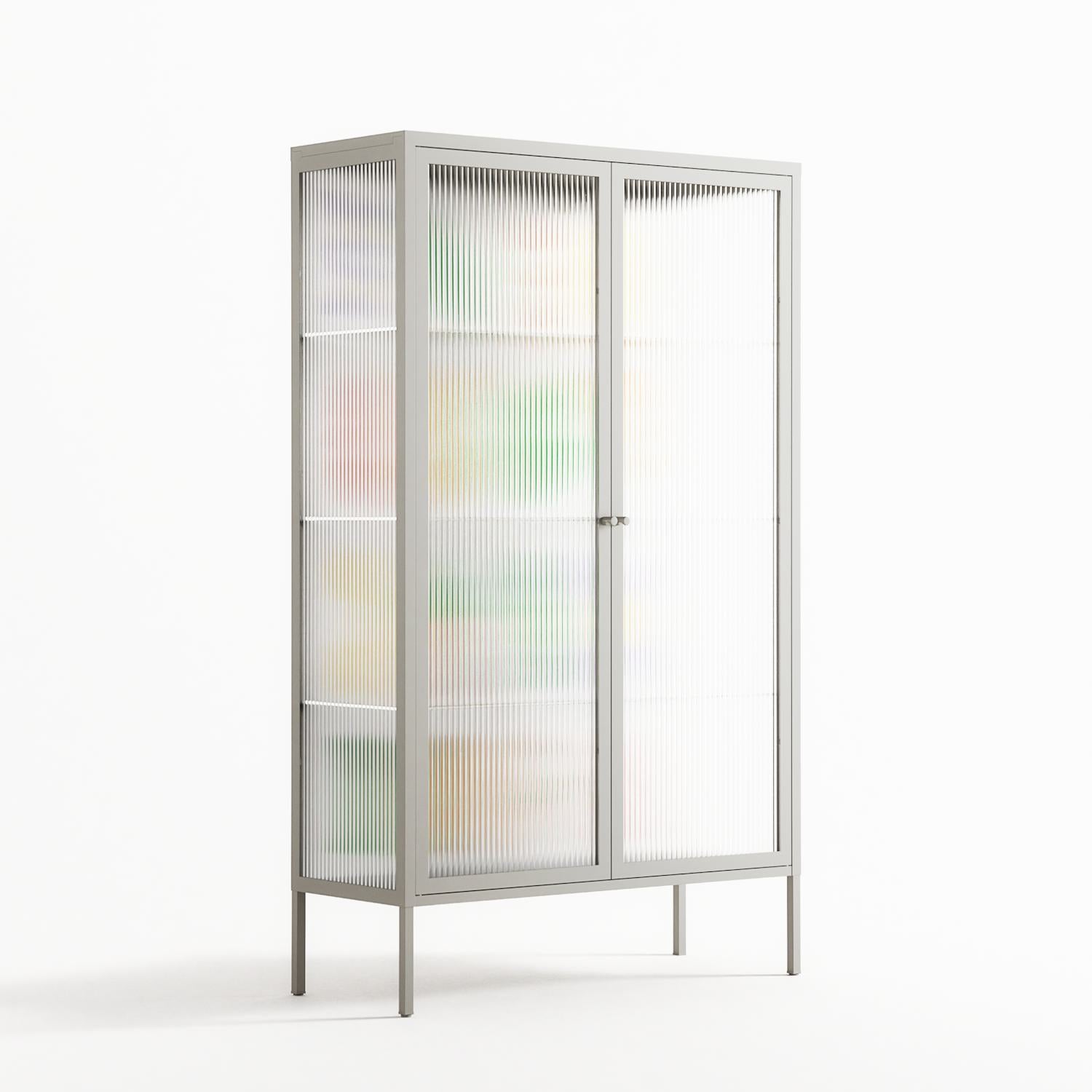 Shapes - Cabinet - Lydia Greaves - Chalk - Reeded glass