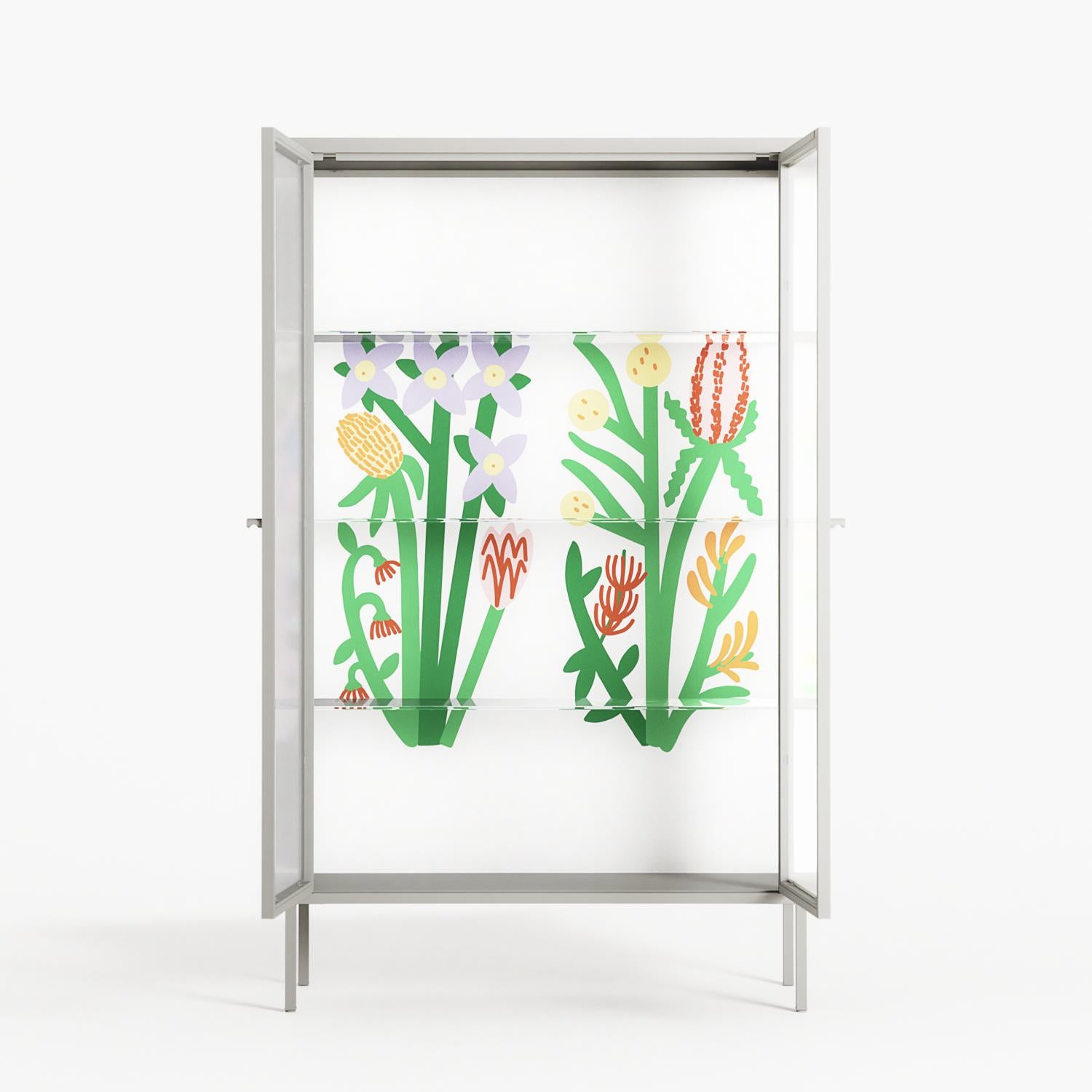 Bouquets - Cabinet - Lydia Greaves - Chalk - Reeded glass
